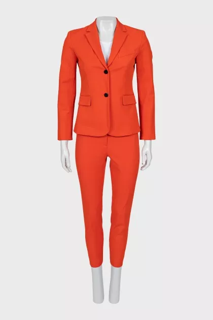 Suit with red trousers