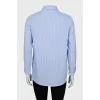 Striped shirt with floral pattern