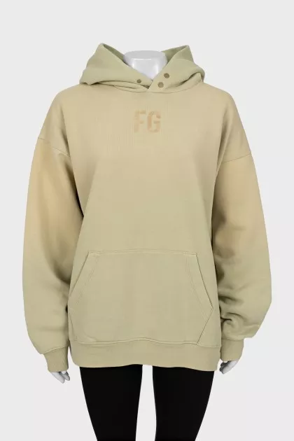 Oversized hoodie with text print