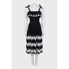 Black and white off shoulder dress