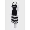 Black and white off shoulder dress