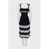 Black and white off shoulder dress