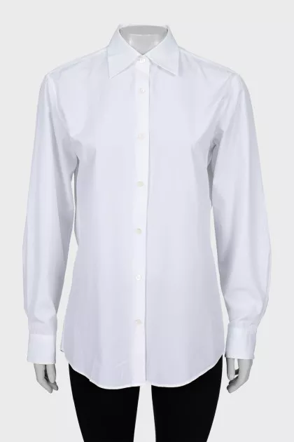 White straight cut shirt