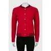 Knitted bomber jacket with buttons