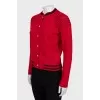 Knitted bomber jacket with buttons