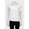 Straight cut silk top