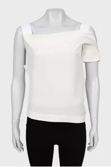 Straight cut silk top