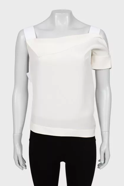 Straight cut silk top