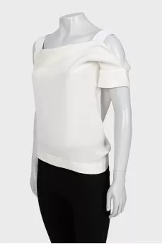 Straight cut silk top