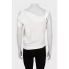 Straight cut silk top