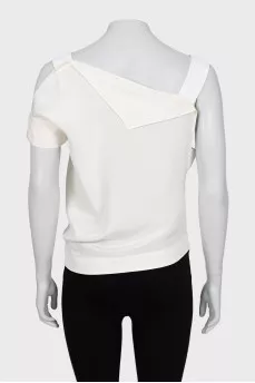 Straight cut silk top