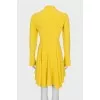 Yellow dress elongated at the back