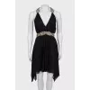 Silk dress with decor