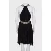 Silk dress with decor