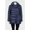 Quilted A-line down jacket