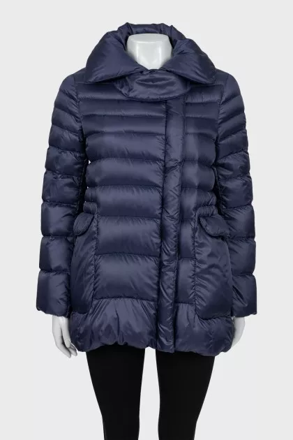 Quilted A-line down jacket