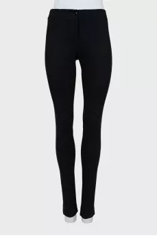 High waisted slim fit trousers