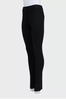 High waisted slim fit trousers