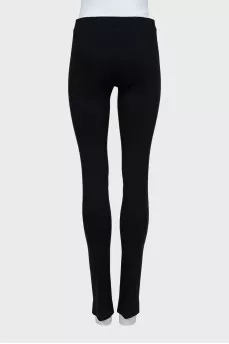 High waisted slim fit trousers