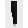 High-waisted trousers with creases