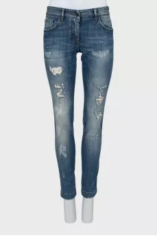 Skinny fit ripped jeans