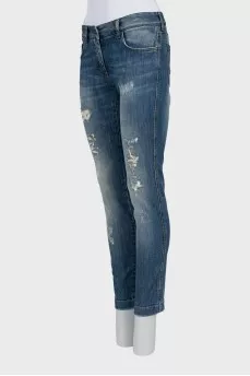 Skinny fit ripped jeans