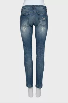Skinny fit ripped jeans