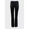 Silk straight cut trousers