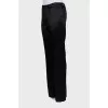 Silk straight cut trousers