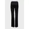 Silk straight cut trousers