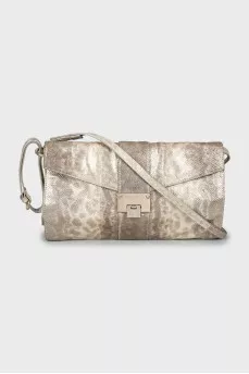 Rectangular bag in animal print