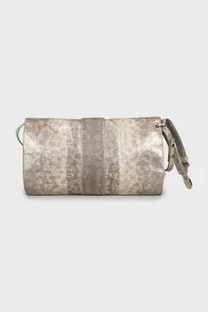 Rectangular bag in animal print