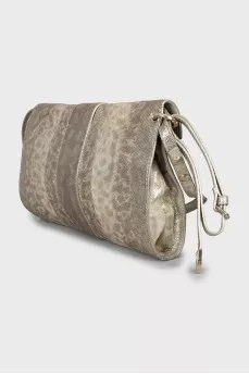 Rectangular bag in animal print