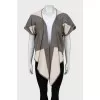 Asymmetrical Checked Cardigan