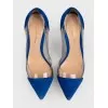 Blue shoes with transparent inserts