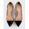Black-beige shoes with transparent inserts