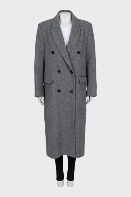 Gray oversized coat