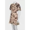 Silk mini dress in print