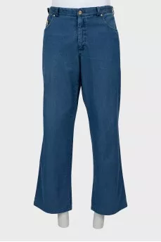 Men's Blue Flared Jeans