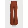 High-waisted flared trousers