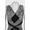 Animal Print Dress with Tie