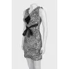 Animal Print Dress with Tie