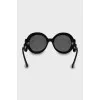Black sunglasses with shaped temples
