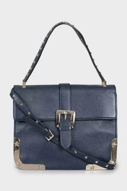 Leather satchel bag