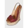High-heeled wooden sandals