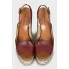 High-heeled wooden sandals
