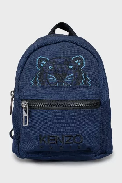 Mini backpack decorated with embroidery