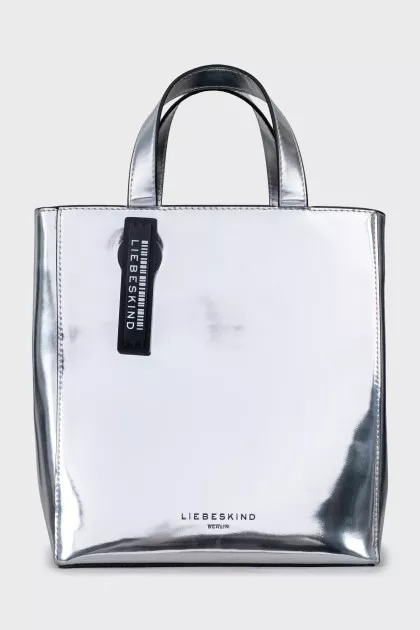 Silver Patent Leather Bag