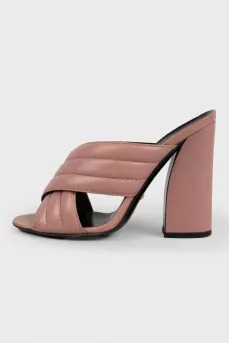 Мюли Gucci пудровые
