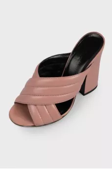 Мюли Gucci пудровые